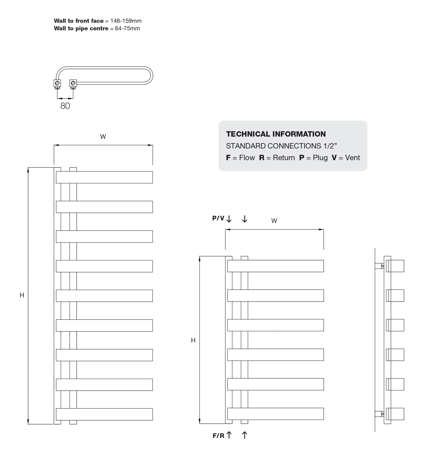 DQ Azura Towel Rail