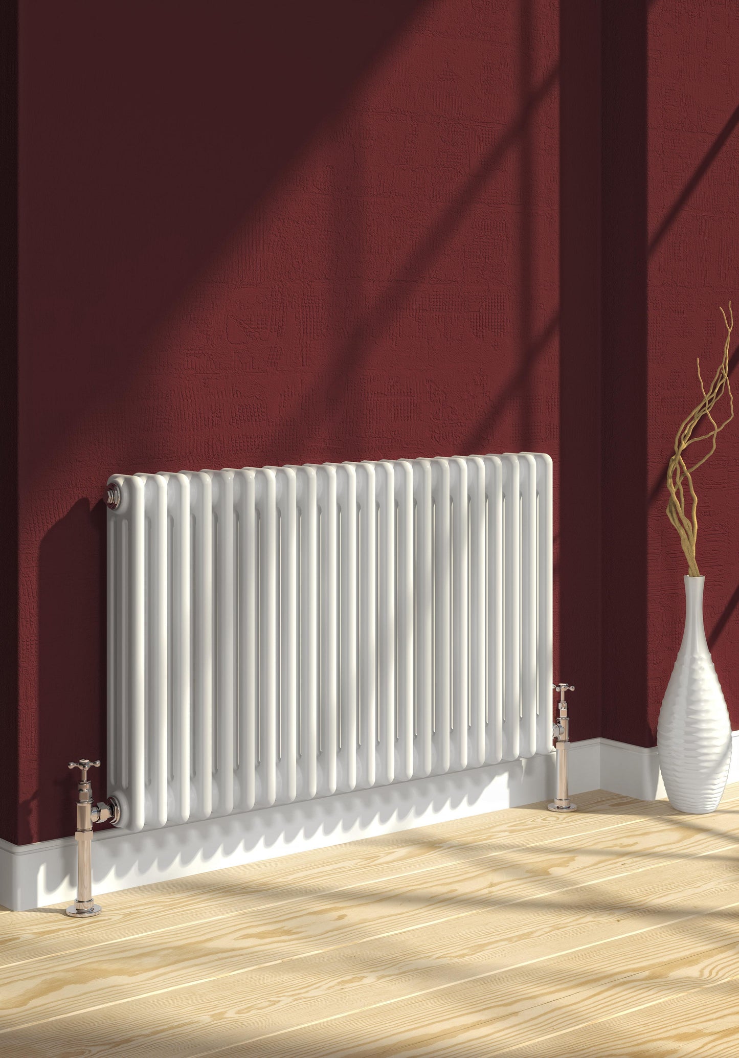 Reina Colona 2 Column Horizontal Radiator - White