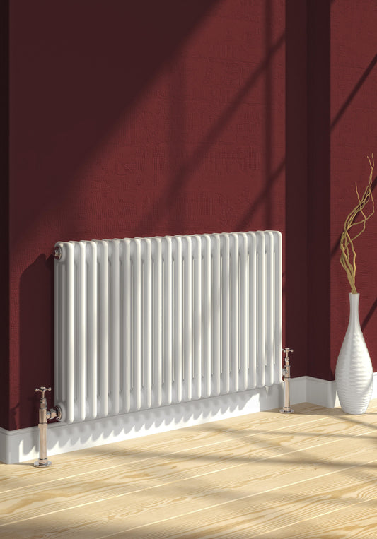 Reina Colona 3 Column Horizontal Radiator - White